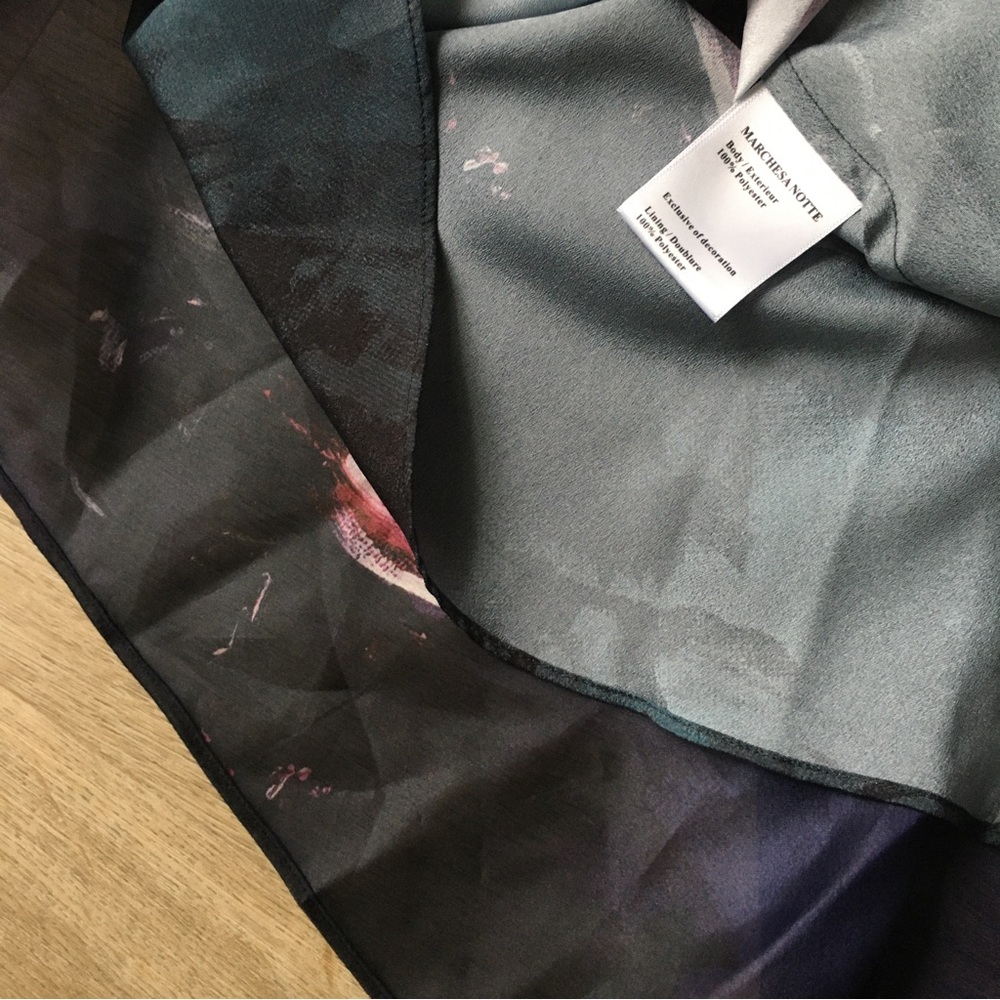 NWT Marchesa Notte Floral Cocktail Wrap Dress - Picture 15 of 16